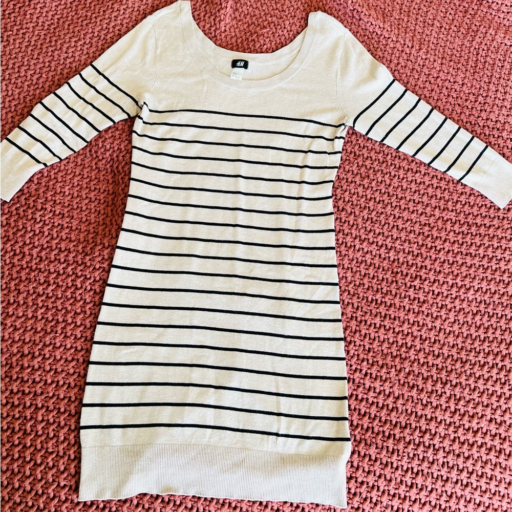 H&M striped sweater dress.